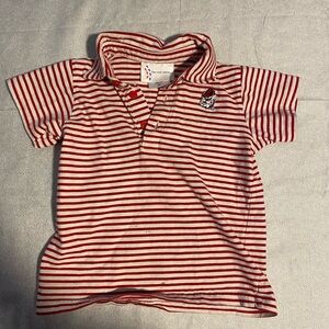 Red Striped Kids Polo Shirt